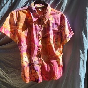 Mens Sunset Cove Hawaiian Shirt L